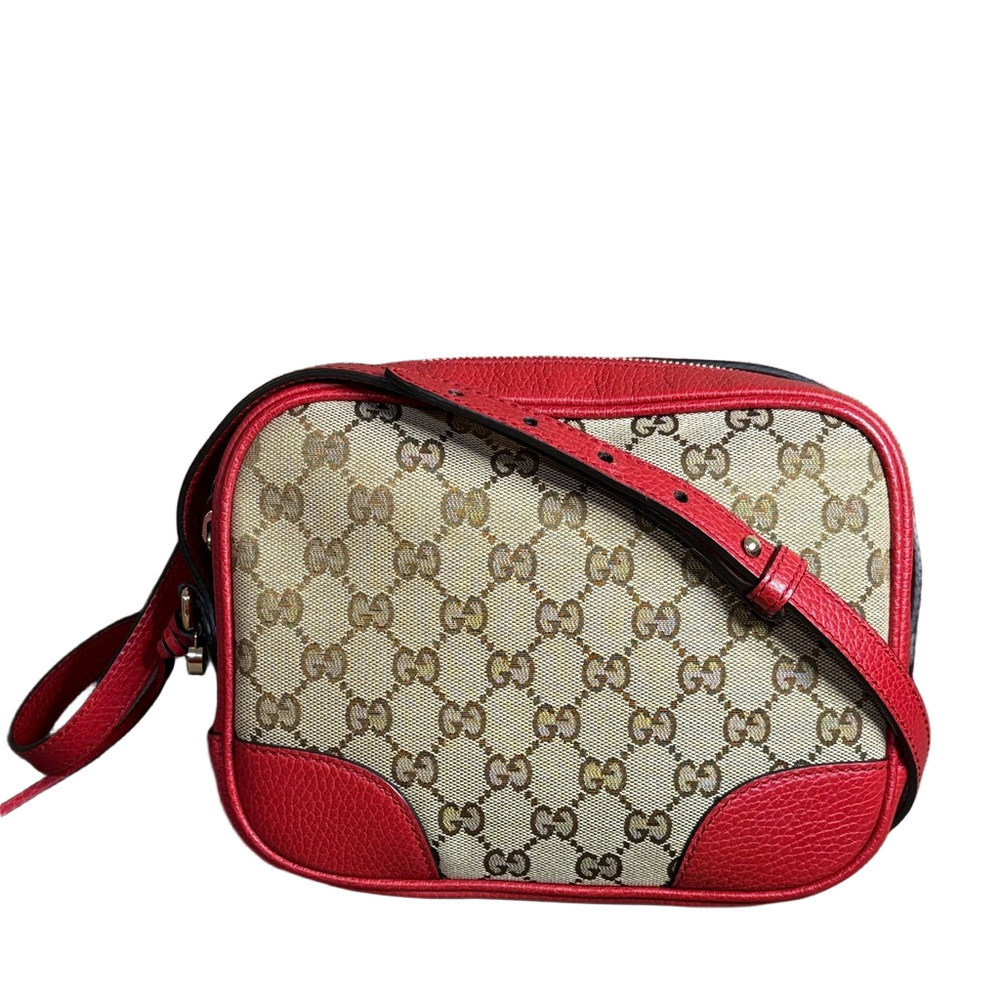 Gucci Bree GG Canvas Camera Crossbody Bag Authentic - Picture 3 of 13